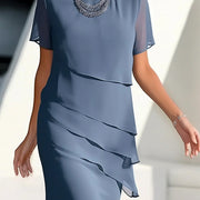 Vestido con Brillos y Volantes — Casual con Personalidad - QueensalesOF