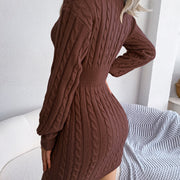 Vestido Sweater con Twist en la Cintura — Estilo Otoño Moderno - QueensalesOF