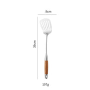 Cross-Border Kitchenware 316 Stainless Steel Spatula for Cooking Household Soup Spoon Rosewood Handle Spatula Kitchen Utensils Frying Spoon - QueensalesOF