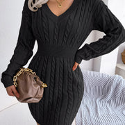 Vestido Sweater con Twist en la Cintura — Estilo Otoño Moderno - QueensalesOF