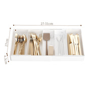 Kitchen Storage Cabinet Household Cabinet Built-in Divided Knife and Fork Chopsticks Kitchen Drawer Partition Tableware Storage Box - QueensalesOF