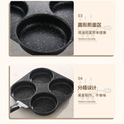Manufacturer Wholesale Pancake Frying Pan Flats Bottom Four-Hole Non-Stick Pan Household Omelette Artifact Breakfast Pan Kitchen Utensils Eggs - QueensalesOF