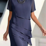 Vestido con Brillos y Volantes — Casual con Personalidad - QueensalesOF