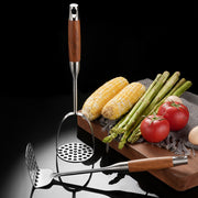 Cross-Border Kitchenware 316 Stainless Steel Spatula for Cooking Household Soup Spoon Rosewood Handle Spatula Kitchen Utensils Frying Spoon - QueensalesOF