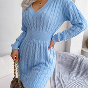 Vestido Sweater con Twist en la Cintura — Estilo Otoño Moderno - QueensalesOF