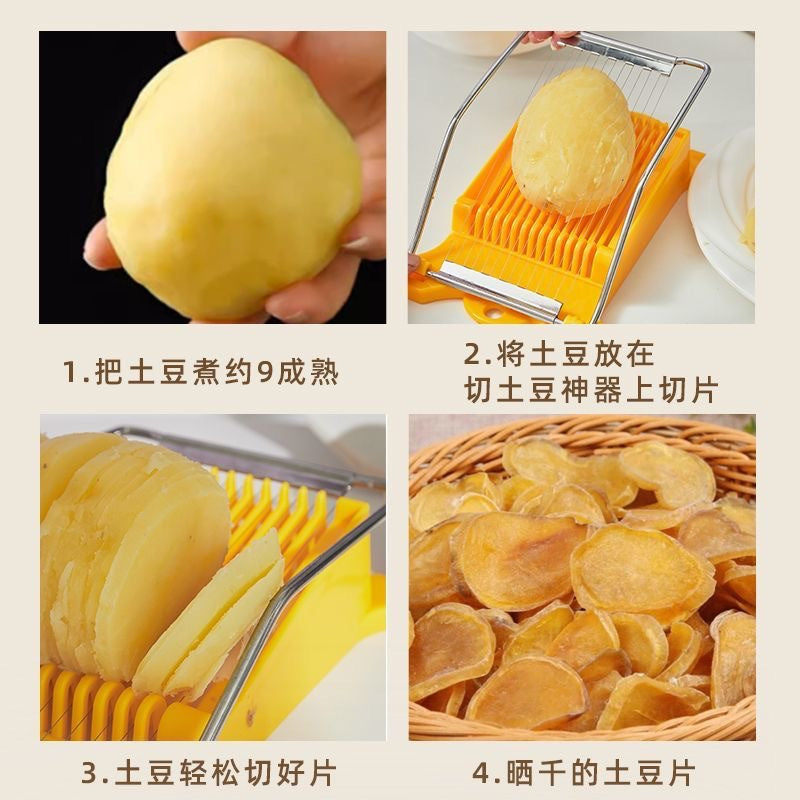 Potato Slicer Luncheon Meat Slicer Ham Slice Household Fruit Vegetable Cutter Kitchen Plastic Egg Cutter