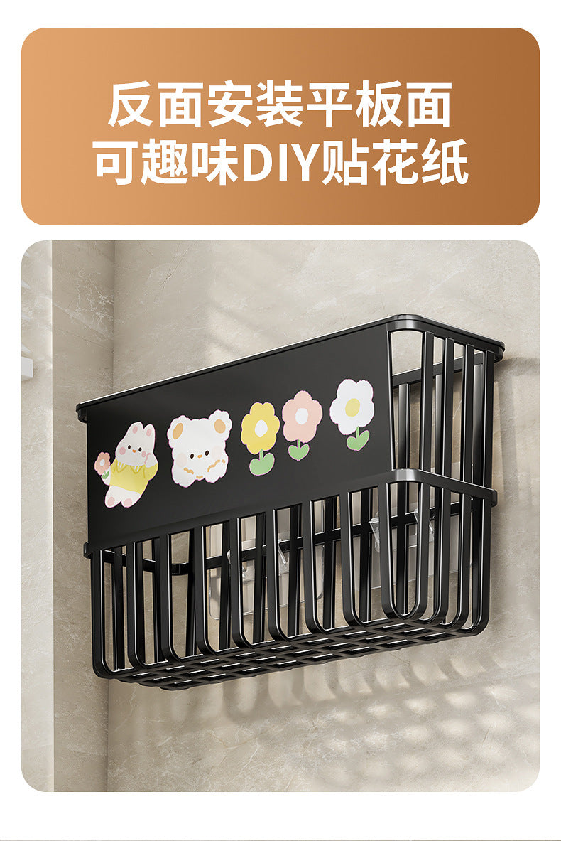 Kitchen Refrigerator Storage Rack for Cling Film, Paper Towels, and Condiments, Side Gap Organizer