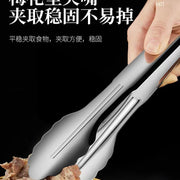 304 Stainless Steel Tongs Commercial Kitchen Tongs Barbecue Steak Barbecue Tongs Anti-Scalding Bread Tongs - QueensalesOF