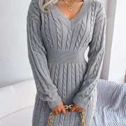 Vestido Sweater con Twist en la Cintura — Estilo Otoño Moderno - QueensalesOF