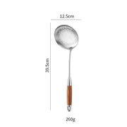 Cross-Border Kitchenware 316 Stainless Steel Spatula for Cooking Household Soup Spoon Rosewood Handle Spatula Kitchen Utensils Frying Spoon - QueensalesOF