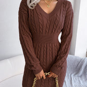Vestido Sweater con Twist en la Cintura — Estilo Otoño Moderno - QueensalesOF