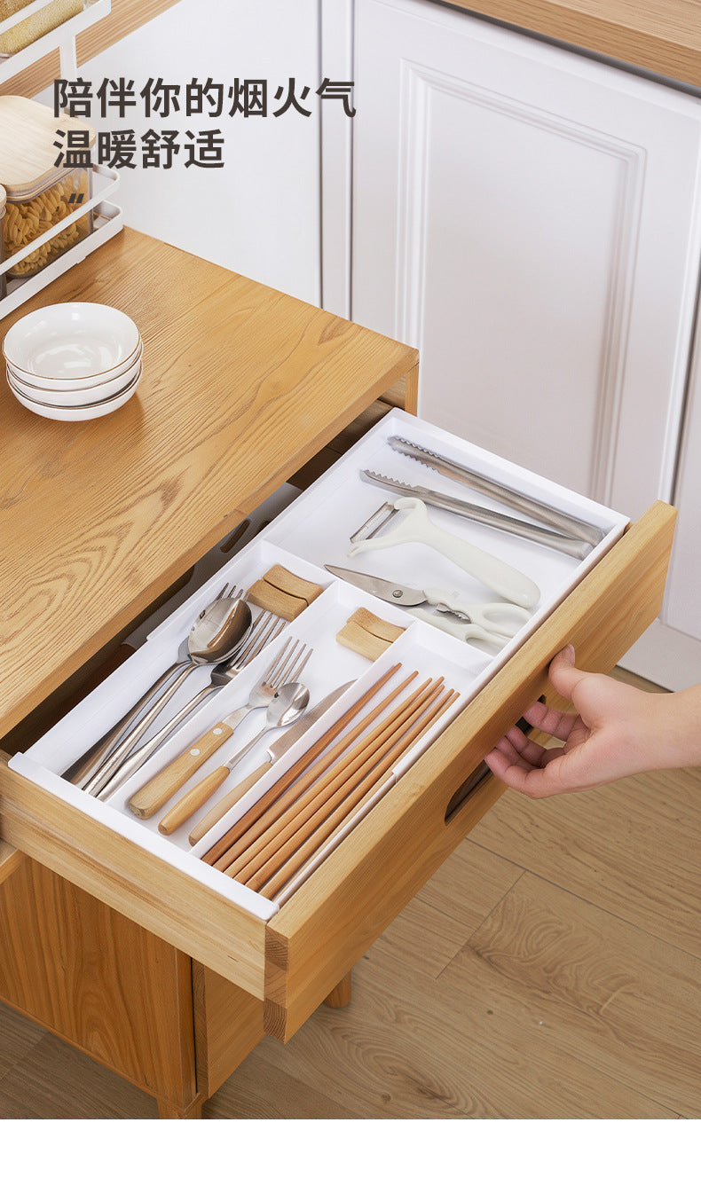 Household Partition Organizer Kitchen Storage Tray Detachable Tray Kitchen Drawer Retractable Storage Box