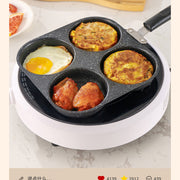 Manufacturer Wholesale Pancake Frying Pan Flats Bottom Four-Hole Non-Stick Pan Household Omelette Artifact Breakfast Pan Kitchen Utensils Eggs - QueensalesOF