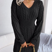Vestido Sweater con Twist en la Cintura — Estilo Otoño Moderno - QueensalesOF
