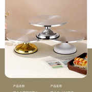 Aluminum Alloy cake turntable new baking tools DIY birthday cake turntable mold non-slip decorating table utensils - QueensalesOF