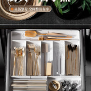 Kitchen Storage Cabinet Household Cabinet Built-in Divided Knife and Fork Chopsticks Kitchen Drawer Partition Tableware Storage Box - QueensalesOF