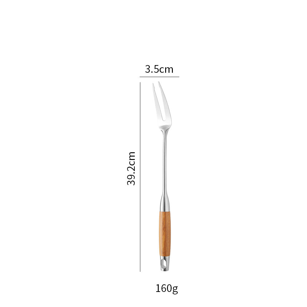 Cross-Border Kitchenware 316 Stainless Steel Spatula for Cooking Household Soup Spoon Rosewood Handle Spatula Kitchen Utensils Frying Spoon