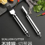 Stainless Steel Onion Cutter, Onion Knife, Shredder, Kitchen Tool, Shredding Knife, Multifunctional Kitchen Utensil with Hanging Hole, Grater - QueensalesOF
