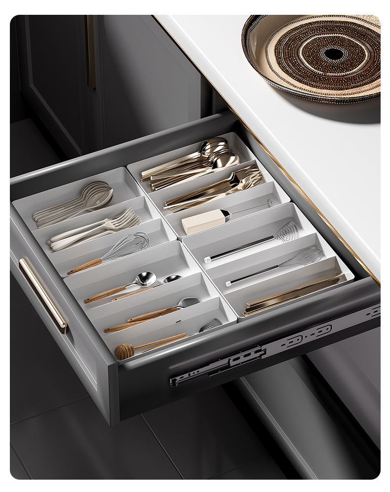 Kitchen Storage Cabinet Household Cabinet Built-in Divided Knife and Fork Chopsticks Kitchen Drawer Partition Tableware Storage Box