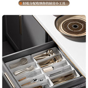 Kitchen Storage Cabinet Household Cabinet Built-in Divided Knife and Fork Chopsticks Kitchen Drawer Partition Tableware Storage Box - QueensalesOF