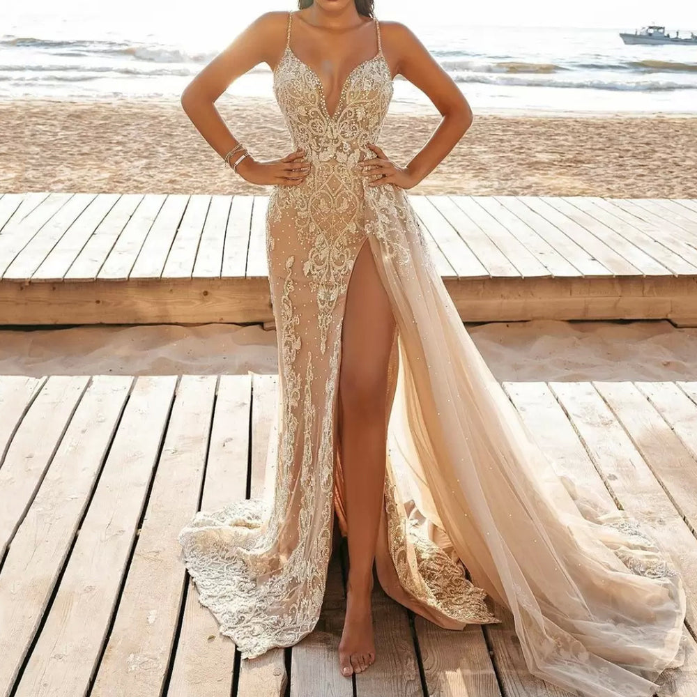 Vestido Maxi con Cutouts en Malla — Estilo Verano Sin Límites - QueensalesOF