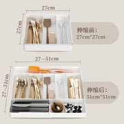 Kitchen Storage Cabinet Household Cabinet Built-in Divided Knife and Fork Chopsticks Kitchen Drawer Partition Tableware Storage Box - QueensalesOF