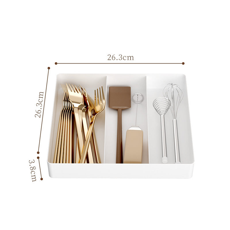 Kitchen Storage Cabinet Household Cabinet Built-in Divided Knife and Fork Chopsticks Kitchen Drawer Partition Tableware Storage Box