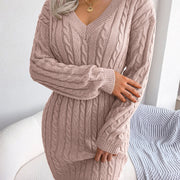 Vestido Sweater con Twist en la Cintura — Estilo Otoño Moderno - QueensalesOF