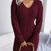 Vestido Sweater con Twist en la Cintura — Estilo Otoño Moderno - QueensalesOF