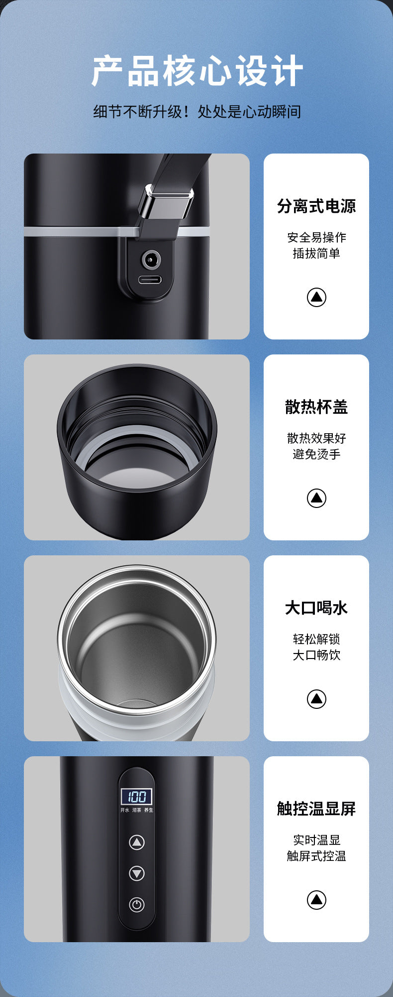 Car heating water cup 2024 new 12v24v universal usb insulation integrated size truck heating water cup - QueensalesOF