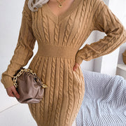 Vestido Sweater con Twist en la Cintura — Estilo Otoño Moderno - QueensalesOF
