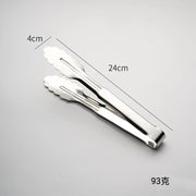304 Stainless Steel Tongs Commercial Kitchen Tongs Barbecue Steak Barbecue Tongs Anti-Scalding Bread Tongs - QueensalesOF