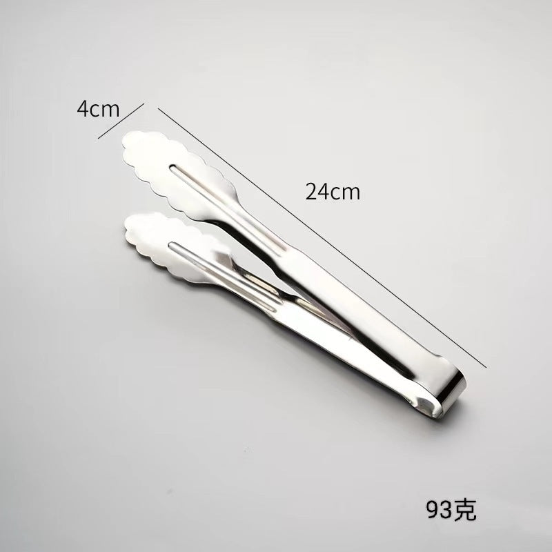 304 Stainless Steel Tongs Commercial Kitchen Tongs Barbecue Steak Barbecue Tongs Anti-Scalding Bread Tongs