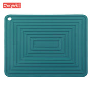 Large 29cm Silicone Pot Mat Square Thickeneded Insulation Mat Anti-Slip Corrugated Kitchen Table Casserole Mat Anti-Heat - QueensalesOF
