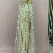 Vestido Maxi con Cutouts en Malla — Estilo Verano Sin Límites - QueensalesOF
