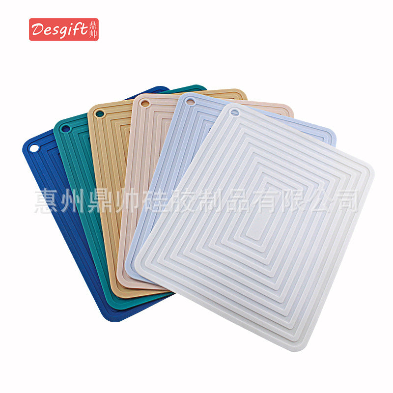 Large 29cm Silicone Pot Mat Square Thickeneded Insulation Mat Anti-Slip Corrugated Kitchen Table Casserole Mat Anti-Heat