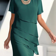 Vestido con Brillos y Volantes — Casual con Personalidad - QueensalesOF
