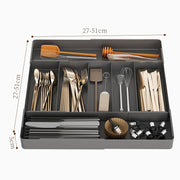 Kitchen Storage Cabinet Household Cabinet Built-in Divided Knife and Fork Chopsticks Kitchen Drawer Partition Tableware Storage Box - QueensalesOF