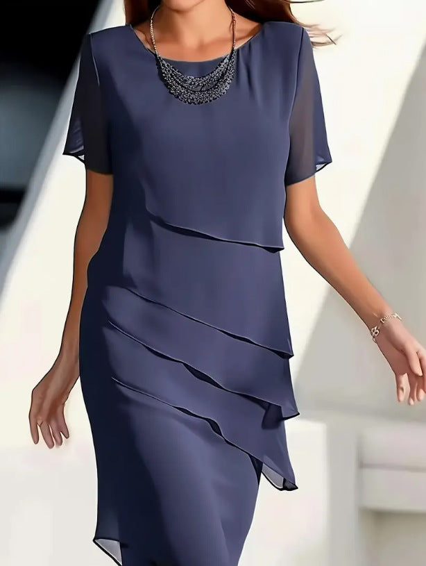 Vestido con Brillos y Volantes — Casual con Personalidad - QueensalesOF
