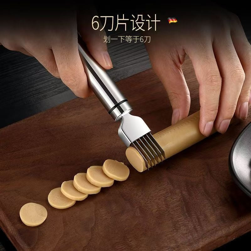 Stainless Steel Onion Cutter, Onion Knife, Shredder, Kitchen Tool, Shredding Knife, Multifunctional Kitchen Utensil with Hanging Hole, Grater - QueensalesOF