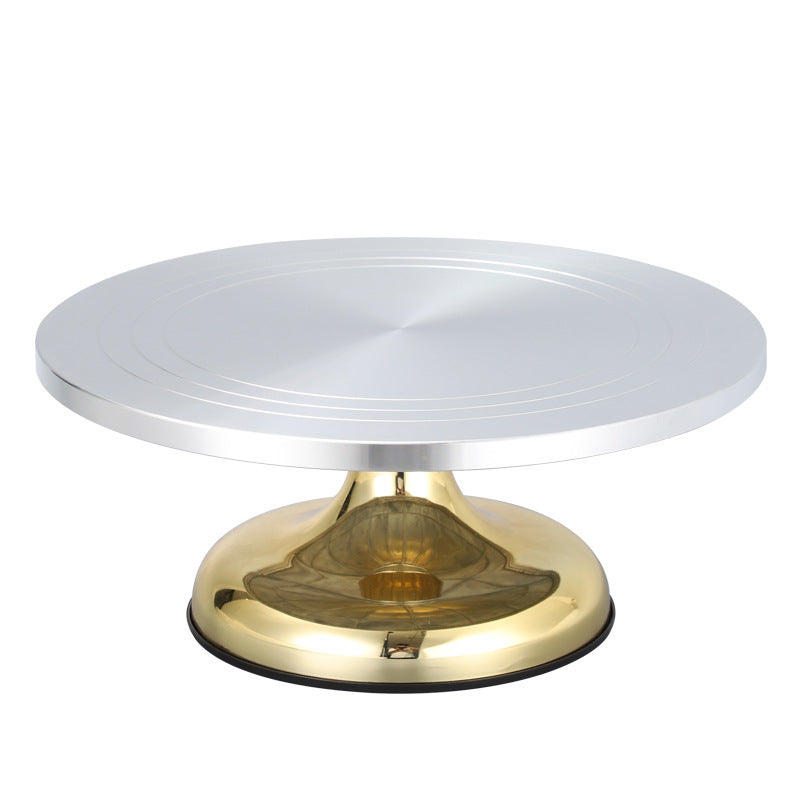 Aluminum Alloy cake turntable new baking tools DIY birthday cake turntable mold non-slip decorating table utensils - QueensalesOF