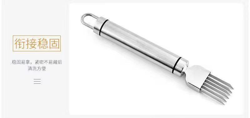 Stainless Steel Onion Cutter, Onion Knife, Shredder, Kitchen Tool, Shredding Knife, Multifunctional Kitchen Utensil with Hanging Hole, Grater