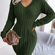 Vestido Sweater con Twist en la Cintura — Estilo Otoño Moderno - QueensalesOF