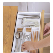 Household Partition Organizer Kitchen Storage Tray Detachable Tray Kitchen Drawer Retractable Storage Box - QueensalesOF