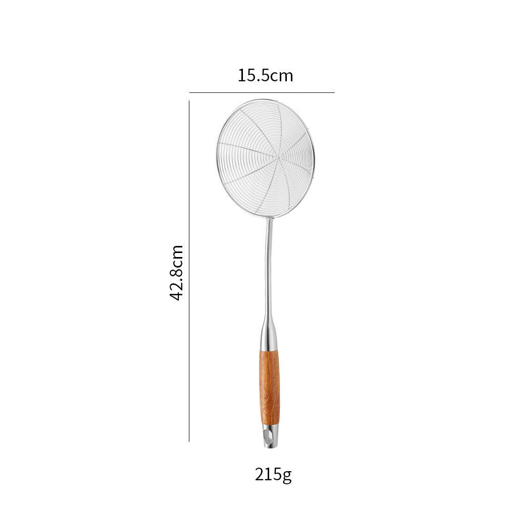 Cross-Border Kitchenware 316 Stainless Steel Spatula for Cooking Household Soup Spoon Rosewood Handle Spatula Kitchen Utensils Frying Spoon