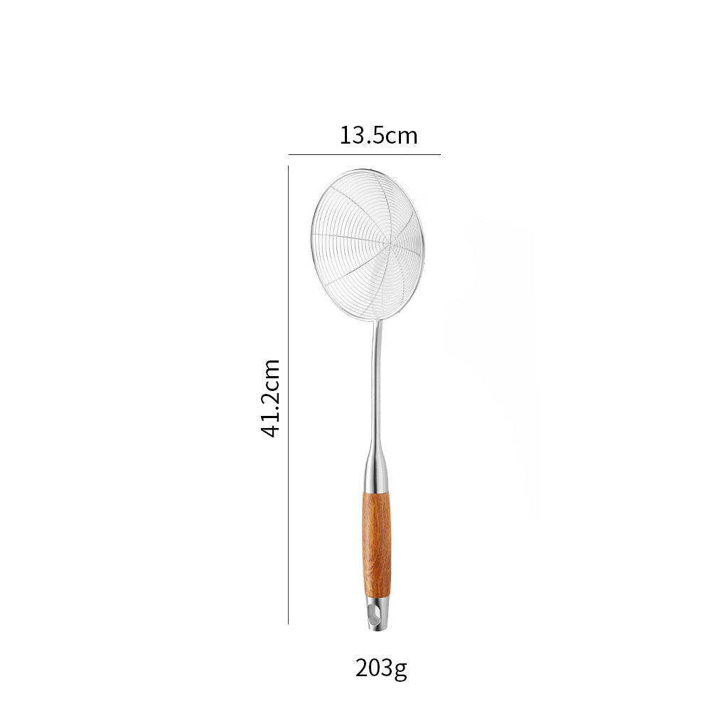 Cross-Border Kitchenware 316 Stainless Steel Spatula for Cooking Household Soup Spoon Rosewood Handle Spatula Kitchen Utensils Frying Spoon