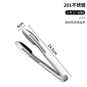 304 Stainless Steel Tongs Commercial Kitchen Tongs Barbecue Steak Barbecue Tongs Anti-Scalding Bread Tongs - QueensalesOF