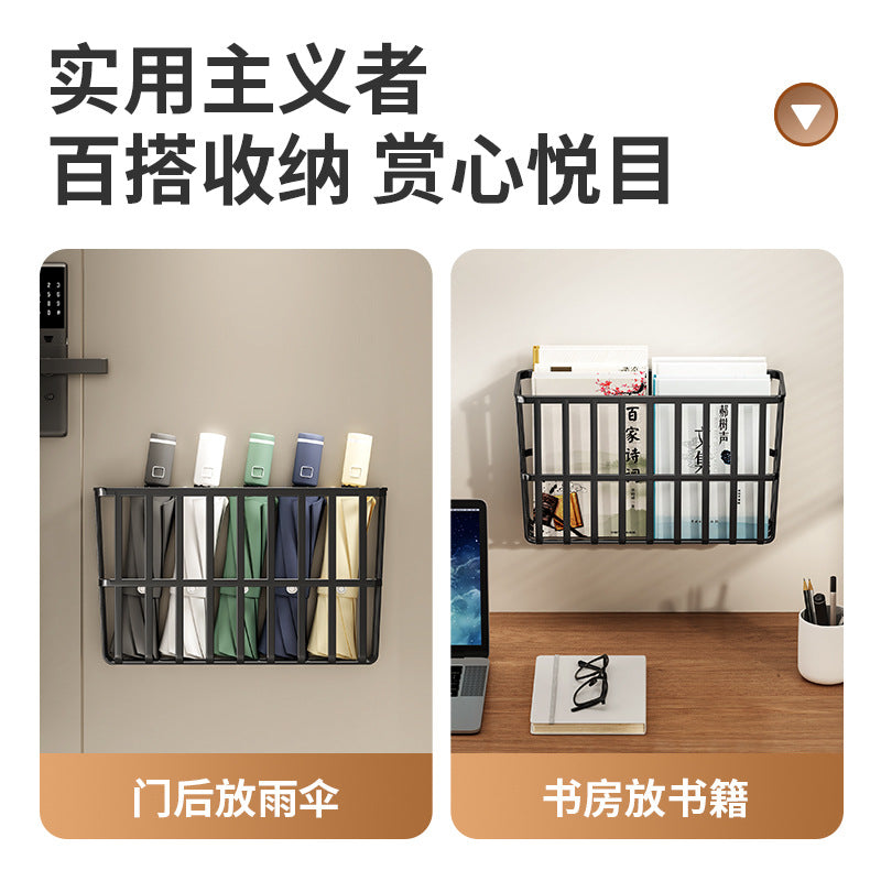 Kitchen Refrigerator Storage Rack for Cling Film, Paper Towels, and Condiments, Side Gap Organizer