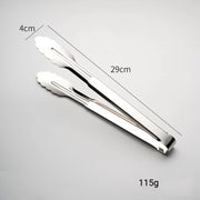 304 Stainless Steel Tongs Commercial Kitchen Tongs Barbecue Steak Barbecue Tongs Anti-Scalding Bread Tongs - QueensalesOF