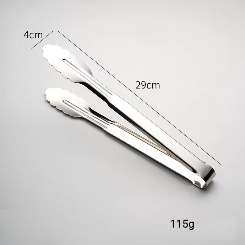 304 Stainless Steel Tongs Commercial Kitchen Tongs Barbecue Steak Barbecue Tongs Anti-Scalding Bread Tongs